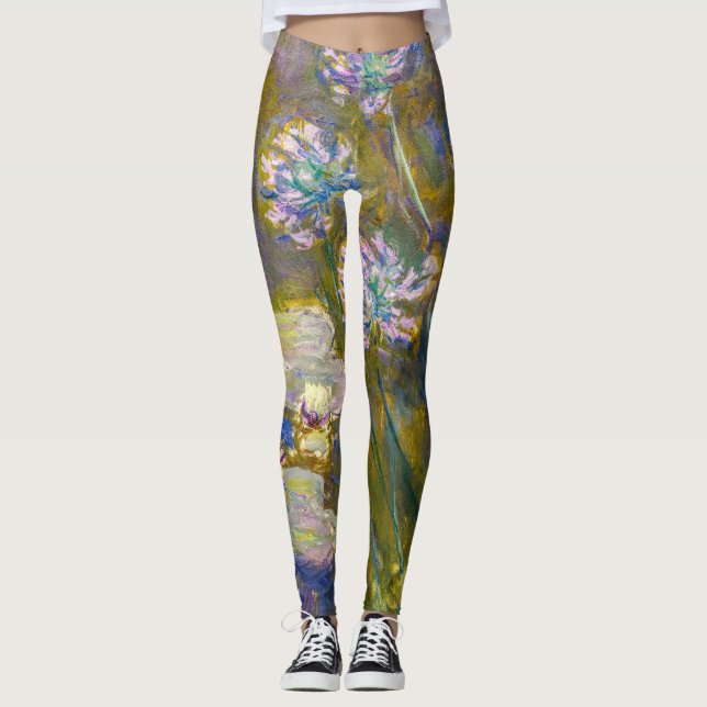 Claude Monet - Wasserlilien und Agapanthus Leggings (Vorderseite)