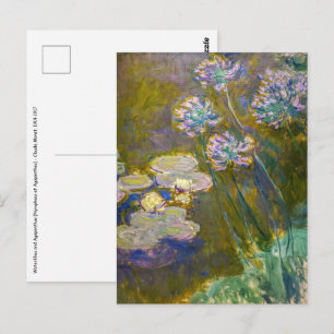 Claude Monet - Wasserlilien und Agapanthus Postkarte