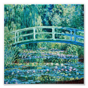 Claude Monet - Wasserlilien und japanische Brücke Fotodruck