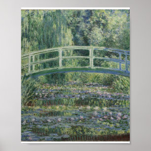 Claude Monet - Wasserlilien und japanische Brücke Poster