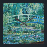 Claude Monet - Wasserlilien und japanische Brücke Quadratische Wanduhr<br><div class="desc">Claude Monet - Water Lilies and Japanese Bridge (1899)</div>