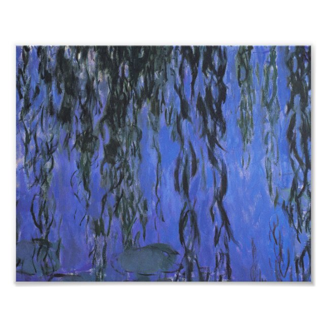 Claude Monet - Wasserlilien und weinender Willow Fotodruck (Vorne)