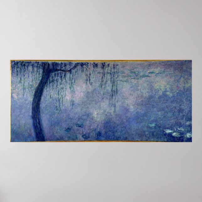 Claude Monet | Wasserlilien: verlassen weinende Wi Poster (Vorne)