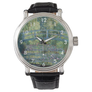 Claude Monet - Wasserliliensee, grüne Harmonie Armbanduhr