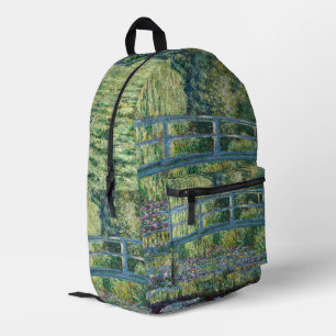 Claude Monet - Wasserliliensee, grüne Harmonie Bedruckter Rucksack