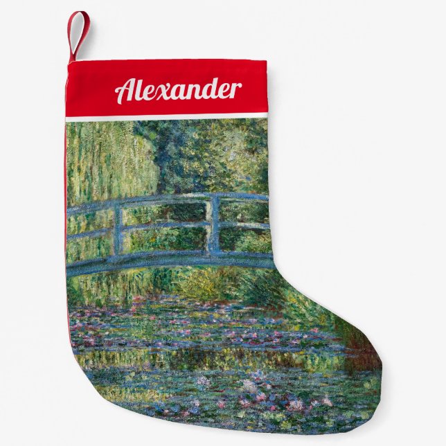 Claude Monet - Wasserliliensee, grüne Harmonie Kleiner Weihnachtsstrumpf (Vorderseite)