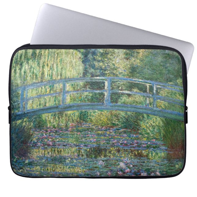 Claude Monet - Wasserliliensee, grüne Harmonie Laptopschutzhülle (Vorderseite)