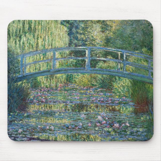 Claude Monet - Wasserliliensee, grüne Harmonie Mousepad (Vorne)