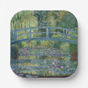 Claude Monet - Wasserliliensee, grüne Harmonie Pappteller