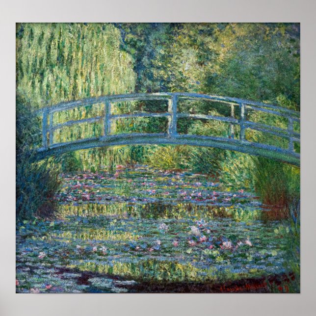 Claude Monet - Wasserliliensee, grüne Harmonie Poster (Vorne)