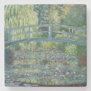 Claude Monet - Wasserliliensee, grüne Harmonie Steinuntersetzer