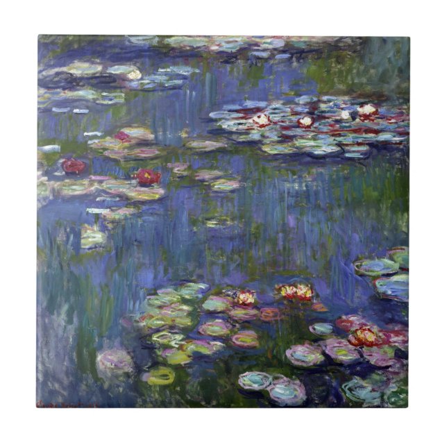 Claude Monet Water Lilie Fliese (Vorderseite)