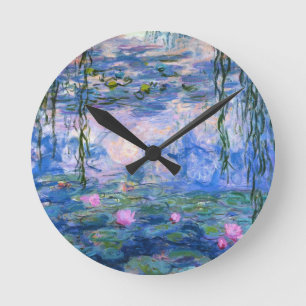 Claude Monet Water Lilien 1919 Runde Wanduhr