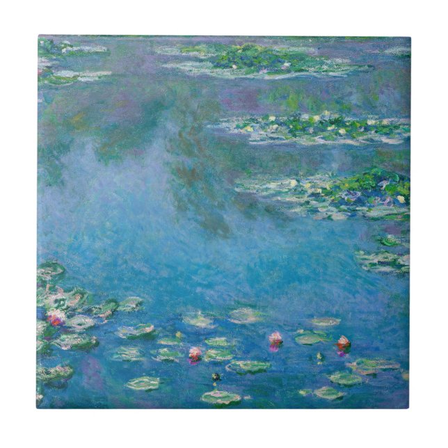 Claude Monet - Water Lilies 1906 Fliese (Vorderseite)