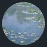 Claude Monet - Water Lilies - 1906 Ryerson Runder Aufkleber<br><div class="desc">Water Lilies,  1906 Ryerson. Öl auf Leinwand 87, 6 x 92, 7 cm Galerie = The Art Institute of Chicago Mr. and Mrs. Martin A. Ryerson Collection Oscar-Claude Monet (14. November 1840 - 5. Dezember 1926) war ein französischer Impressionist Maler.</div>