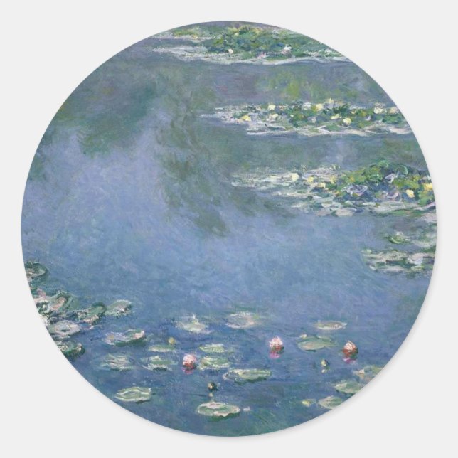 Claude Monet - Water Lilies - 1906 Ryerson Runder Aufkleber (Vorderseite)