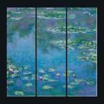 Claude Monet - Water Lilies 1906 Triptychon<br><div class="desc">Water Lilies (Nympheas) - Claude Monet,  Oil on Leinwand,  1906</div>