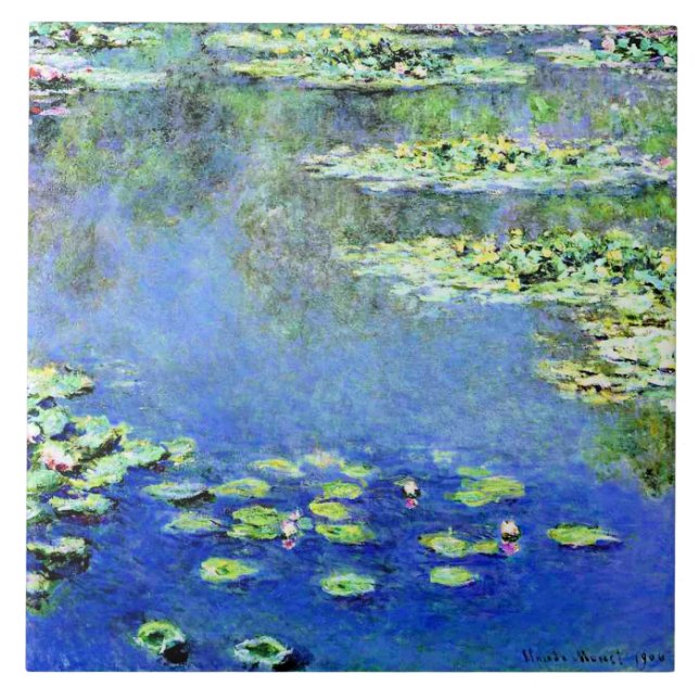 Claude Monet - Water Lilies, 1907, Fliese (Vorderseite)