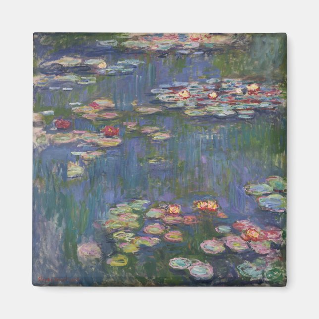Claude Monet Water Lilies 1916 Kunst Magnet (Vorne)