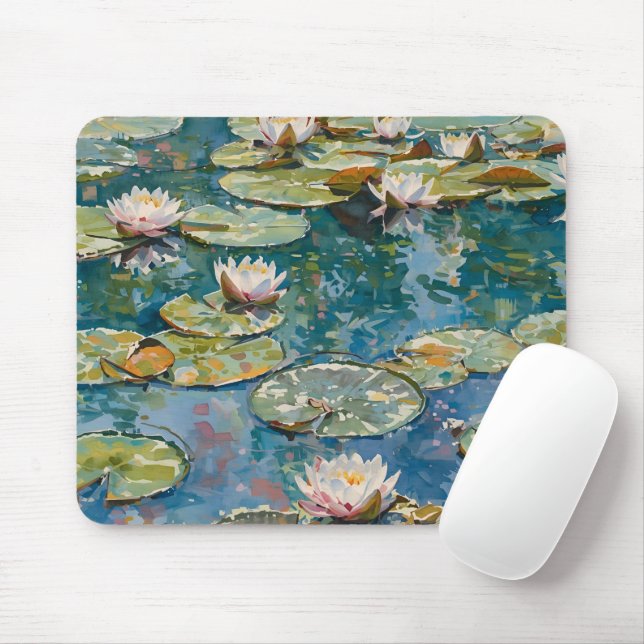 Claude Monet Water Lilies 1916 Kunst Mousepad (Mit Mouse)