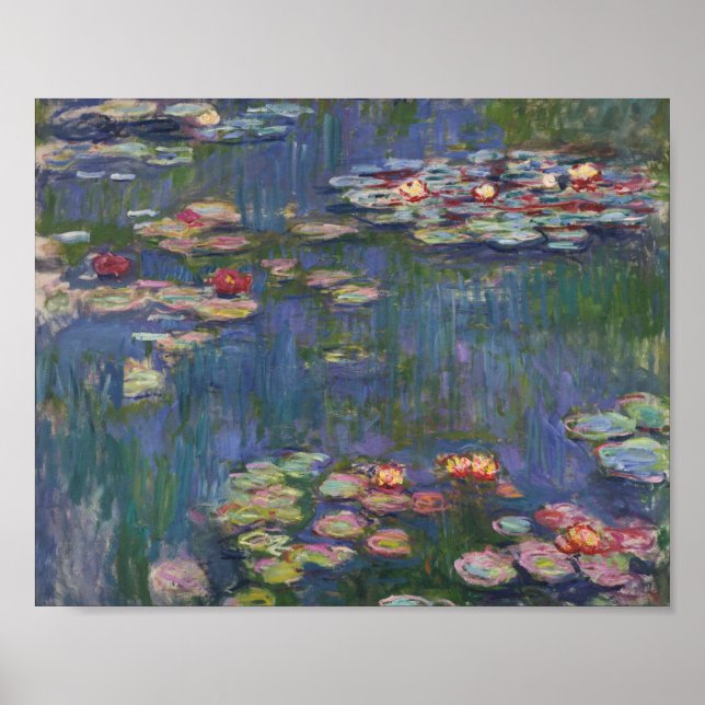 Claude Monet Water Lilies 1916 Kunst Poster (Vorne)