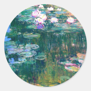 Claude Monet Water Lilies 1917 Runder Aufkleber