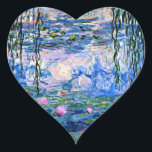 Claude Monet - Water Lilies, 1919, Herz-Aufkleber<br><div class="desc">Berühmtes Gemälde von Water Lilies,  1919,  von Claude Monet</div>