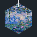Claude Monet - Water Lilies, 1919, Ornament Aus Glas<br><div class="desc">Berühmtes Gemälde von Water Lilies,  1919,  von Claude Monet</div>