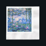 Claude Monet - Water Lilies, 1919, Serviette<br><div class="desc">Famous painting by Claude Monet,  Water Lilies,  1919.</div>