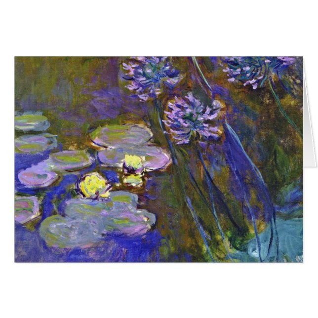 Claude Monet Water Lilies Agapanthus (Vorderseite (Horizontal))