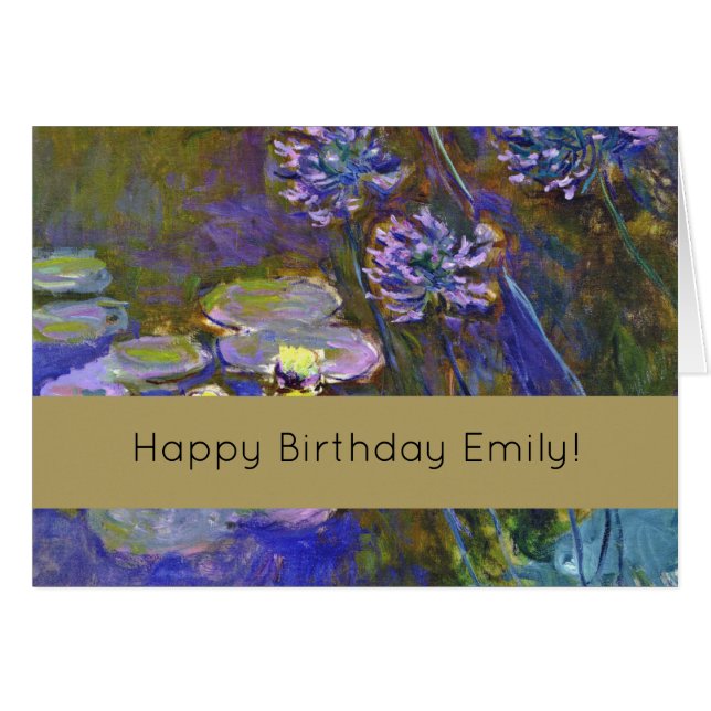 Claude Monet Water Lilies Agapanthus (Vorderseite (Horizontal))