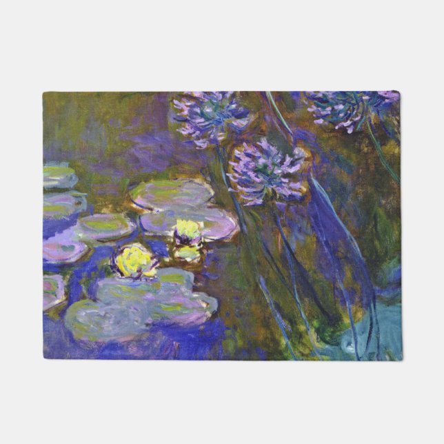 Claude Monet Water Lilies Agapanthus Fußmatte (Vorderseite)