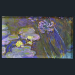 Claude Monet Water Lilies Agapanthus Platzkartenhalter<br><div class="desc">Claude Monets Water Lilies und Agapanthus - Claude Monets Water Lilies und Agapanthus sind ein wunderbares impressionistisches Gemälde eines der Meister der Blume aller Zeiten. Der Wassergarten lebt von Farben und Emotionen, da die lila Agapanthus aus ihren blauen und grünen Stielen strömt. Das Wasser lebt von braunen, grünen und lila...</div>