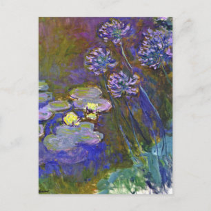 Claude Monet Water Lilies Agapanthus Postkarte
