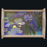 Claude Monet Water Lilies Agapanthus Serviertablett<br><div class="desc">Claude Monets Water Lilies und Agapanthus - Claude Monets Water Lilies und Agapanthus sind ein wunderbares impressionistisches Gemälde eines der Meister der Blume aller Zeiten. Der Wassergarten lebt von Farben und Emotionen, da die lila Agapanthus aus ihren blauen und grünen Stielen strömt. Das Wasser lebt von braunen, grünen und lila...</div>