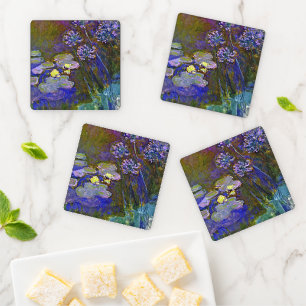 Claude Monet Water Lilies Agapanthus Untersetzer Set