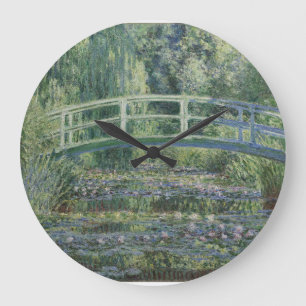 Claude Monet - Water Lilies And Japanese Bridge Große Wanduhr