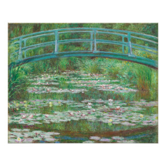 Claude Monet - Water Lilies and Japanese Bridge  Poster