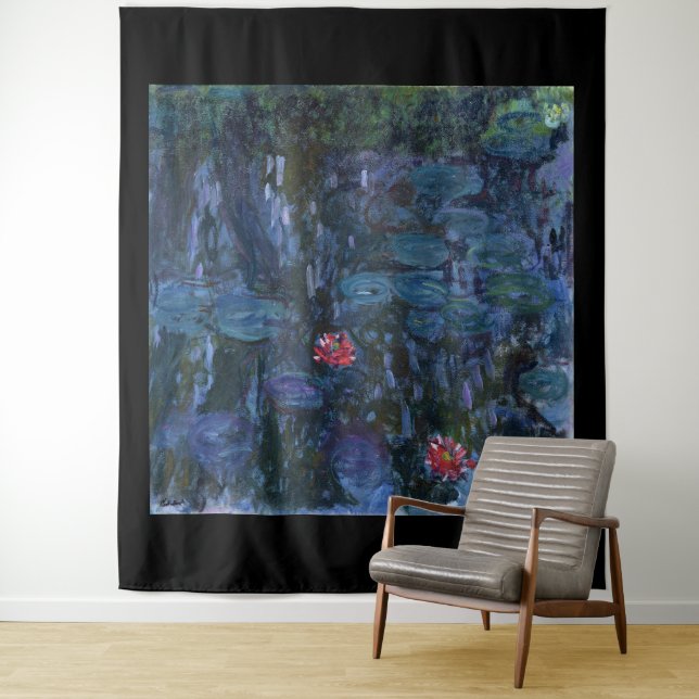 Claude Monet, Water Lilies and Reflections Wandteppich (Beispiel)