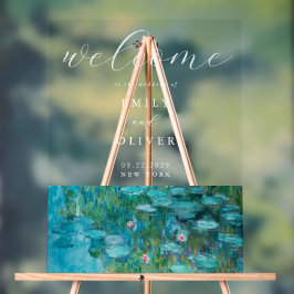 Claude Monet Water Lilies Begrüßung Acrylschild