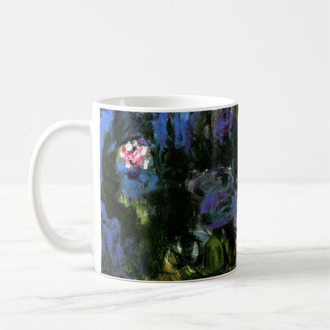 Claude Monet: Water-Lilies, blaues Indigo Kaffeetasse (Links)