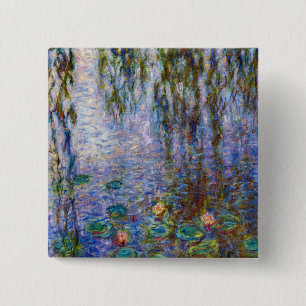 Claude Monet - Water Lilies Button
