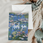 Claude Monet // Water Lilies Dankeskarte<br><div class="desc">Water Lilies ist eine Reihe von etwa 250 Ölgemälden des französischen Impressionisten Claude Monet (1840-1926). Die Gemälde zeigen Monets Blumengarten in Giverny und standen im Mittelpunkt der künstlerischen Produktion Monets in den letzten dreißig Jahren seines Lebens. Diese Wiedergabe ist hochauflösend und dem Original treu, ohne dass sie bearbeitet oder verändert...</div>