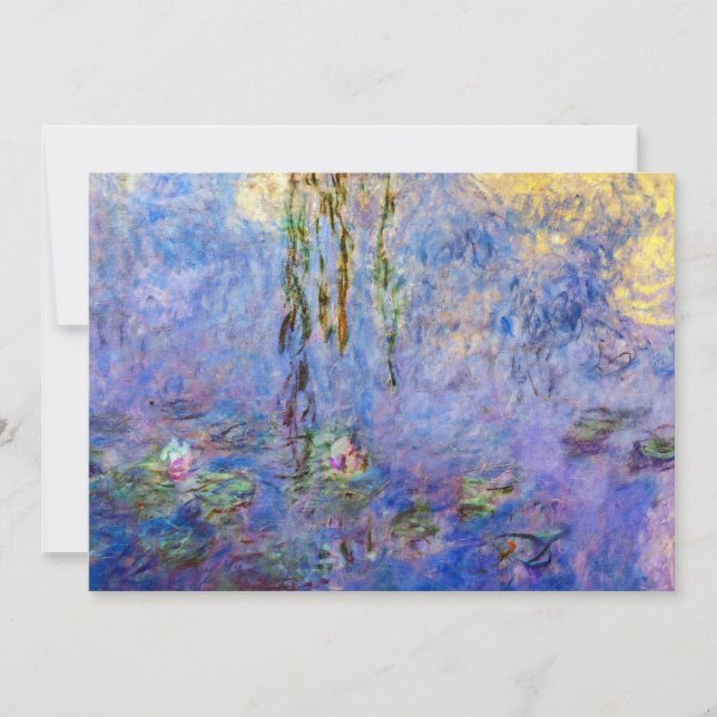 Claude Monet - Water Lilies Einladung (Vorderseite)