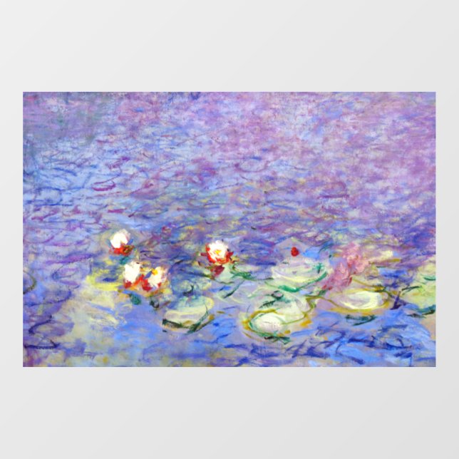 Claude Monet - Water Lilies Fensteraufkleber (Blatt)