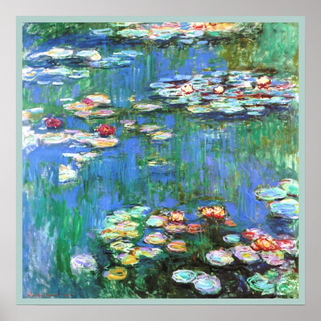 Claude Monet Water Lilies Fine Art Poster (Vorne)