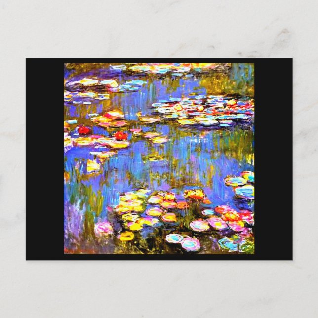 Claude Monet Water Lilies, Fine Art Postkarte (Vorderseite)