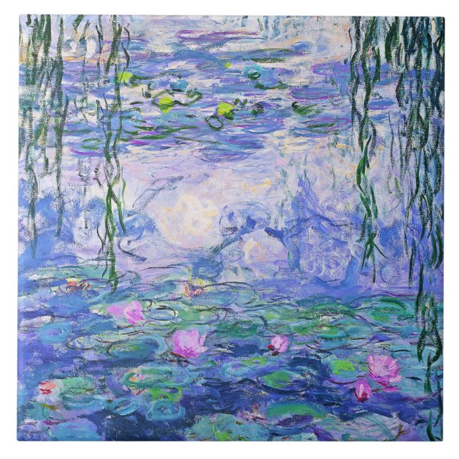 Claude Monet Water Lilies Französische Impressioni Fliese (Vorderseite)