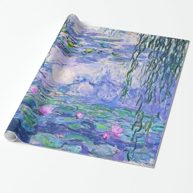 Claude Monet Water Lilies Französische Impressioni Geschenkpapier (Ungerollt)