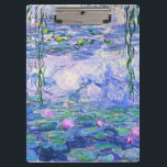 Claude Monet Water Lilies Französische Impressioni Klemmbrett<br><div class="desc">Claude Monet Water Lilies ist ein französischer Impressionist Art Water Lilies (oder Nympheas),  eine Serie von ca. 250 Ölgemälden des französischen Impressionisten Claude Monet. Die Bilder zeigen Monets Blumengarten in Giverny.</div>